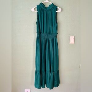 NWT Emerald Green Satin Dress